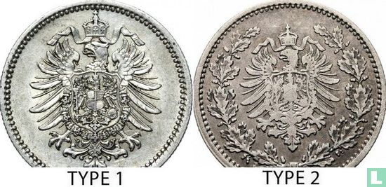 German Empire 50 pfennig 1877 (B - type 2) - Image 3