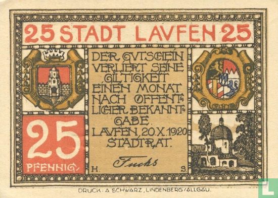 Lavfen, Stadt - 25 Pfennig 1920 - Afbeelding 1