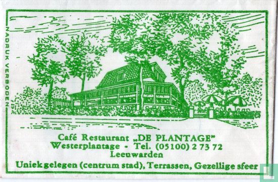Café Restaurant "De Plantage" - Image 1