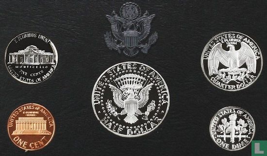 United States mint set 1992 (PROOF - 5 coins - with silver coins) - Image 3