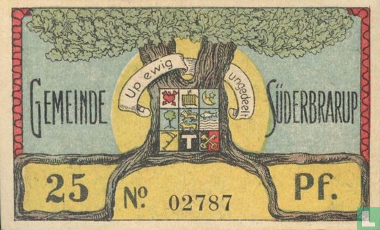 Sudenbrarup, Gemeinde - 25 Pfennig (3) ND (1921) - Afbeelding 2