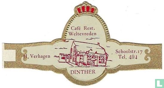 Café Rest. Weltevreden Dinther - H. Verhagen - Schoolstr. 17 Tel. 494 - Afbeelding 1