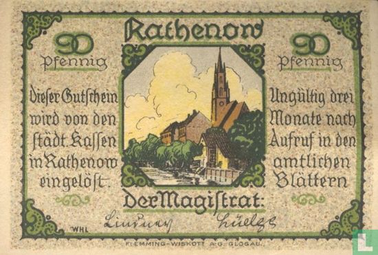 Rathenow, Stadt - 90 pfennig (1) ND (1921) - Afbeelding 1