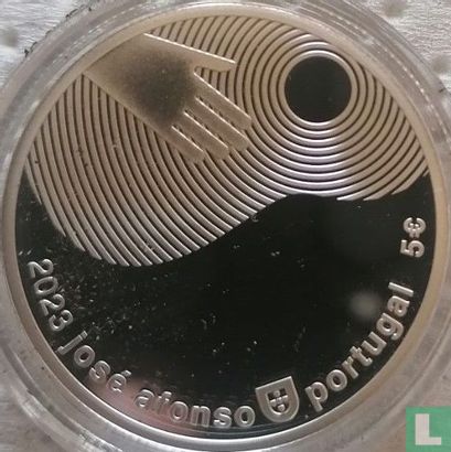 Portugal 5 euro 2023 (PROOF - silver) "José Afonso" - Image 1