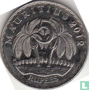 Mauritius 5 rupee 2012 (koper-nikkel) - Afbeelding 1