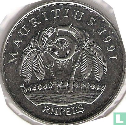 Mauritius 5 rupee 1991 - Afbeelding 1