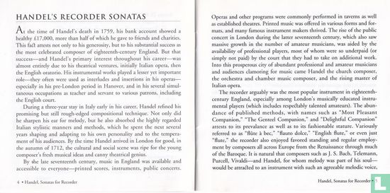 Händel    Sonatas for Recorder - Afbeelding 5