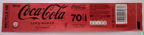  Coca-Cola zero sugar, 70ans de présence à Maurice 500ml