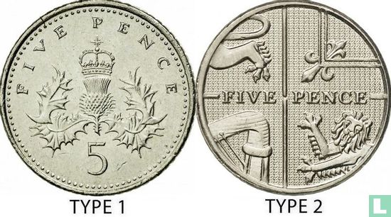 United Kingdom 5 pence 2008 (type 2) - Image 3