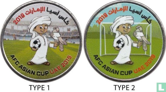 United Arab Emirates 1 dirham 2019 (coloured - type 1) "AFC Asian Cup in the United Arab Emirates" - Image 3