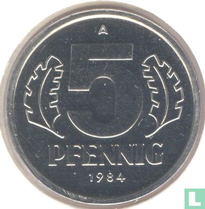DDR 5 pfennig 1984 - Afbeelding 1