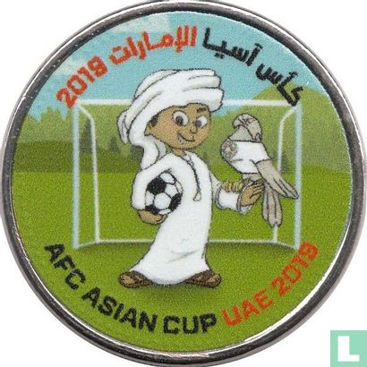 Émirats arabes unis 1 dirham 2019 (coloré - type 2) "AFC Asian Cup in the United Arab Emirates" - Image 1
