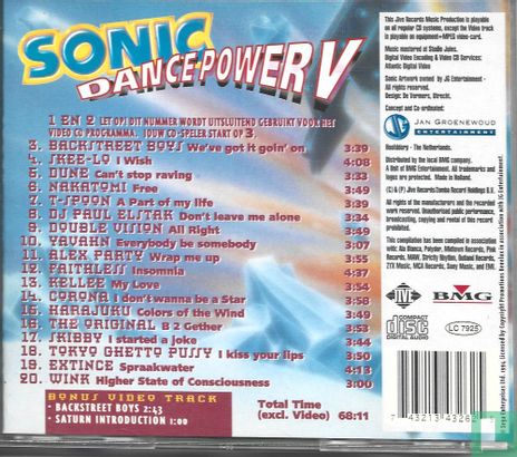 Sonic Dance Power V + Video CD Clip! - Afbeelding 2