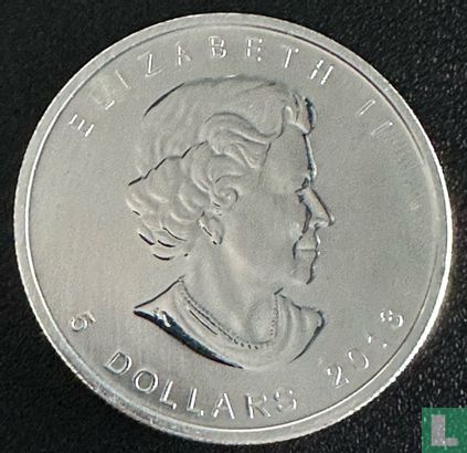 Canada 5 dollars 2013 (gekleurd) "25th anniversary Maple Leaf" - Afbeelding 1
