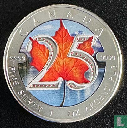 Canada 5 dollars 2013 (gekleurd) "25th anniversary Maple Leaf" - Afbeelding 2