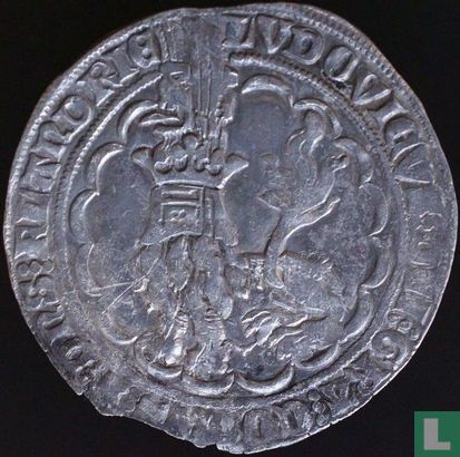 Vlaanderen dubbelgroot ND (1368-1369) "Botdrager"  - Afbeelding 1