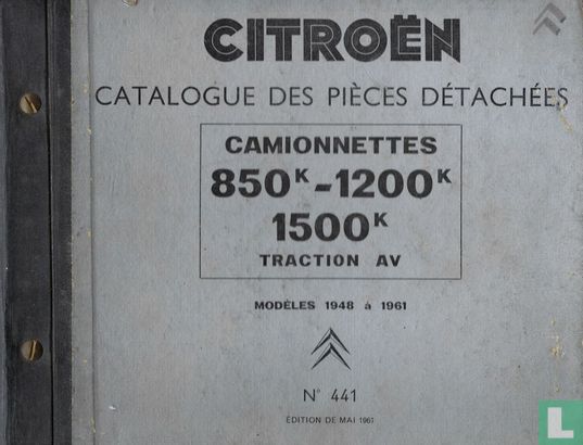 Catalogue des pièces détachées Camionnettes 850k-1200k-1500k - Image 1