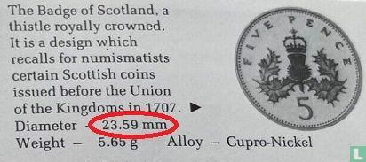 United Kingdom 5 pence 1990 (5.65 g) - Image 3