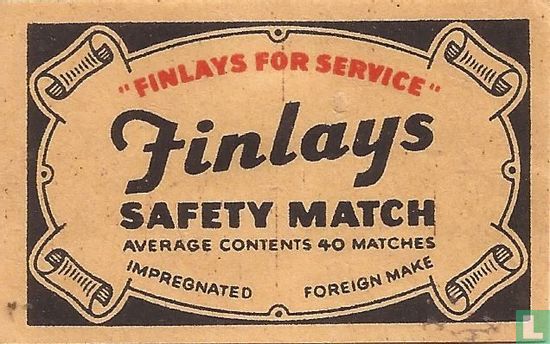 Finlays safety match