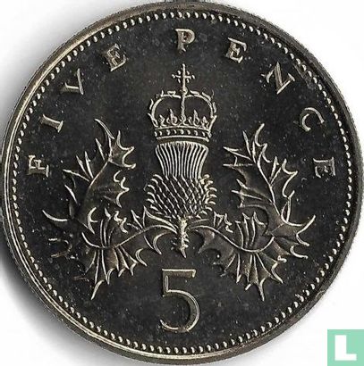 United Kingdom 5 pence 1982 - Image 2