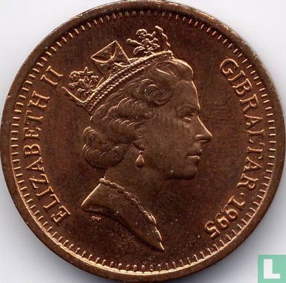 Gibraltar 2 pence 1995 (brons - AA) - Afbeelding 1