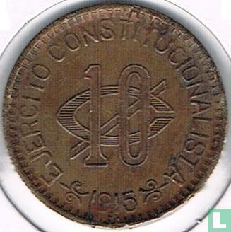 Chihuahua 10 Centavo 1915 (Messing) - Bild 1