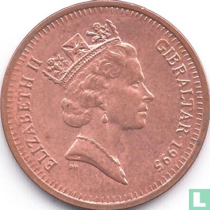 Gibraltar 1 penny 1995 (staal bekleed met koper - AA) - Afbeelding 1