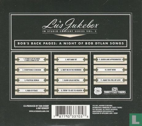 Bob's Back Pages: A Night of Bob Dylan Songs - Afbeelding 2