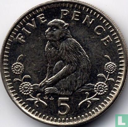 Gibraltar 5 Pence 1988 (AA) - Bild 2