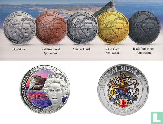 Gibraltar 15 pounds 2014 (zilver - kleurloos) - Afbeelding 3