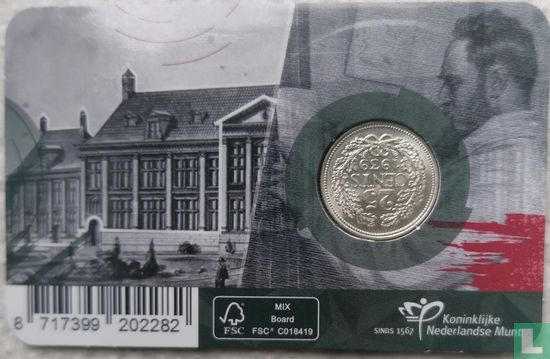 Netherlands 25 cents (coincard) "80 years farewell silver quarter" - Image 2