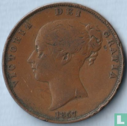 United Kingdom 1 penny 1857 (type 1) - Image 1