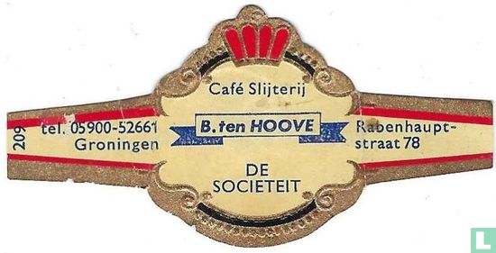 Café Slijterij B. ten Hoove De Sociëteit - tel. 05900-52661 Groningen - Rabenhauptstraat 78 - Afbeelding 1