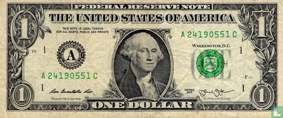 1 dollar américain (A - Boston MA) - Image 1