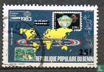 Internationale postzegeltentoonstelling Bangkok 1983 met opdruk