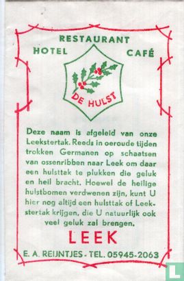 Restaurant Hotel Cafe De Hulst - Afbeelding 1