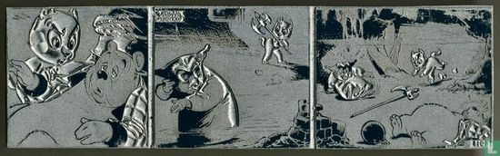Originele oude metalen drukplaat (cliché) Tom Poes & Heer Bommel en de wilde wagen (1963)