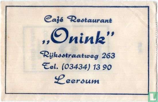 Café Restaurant "Onink" - Afbeelding 1