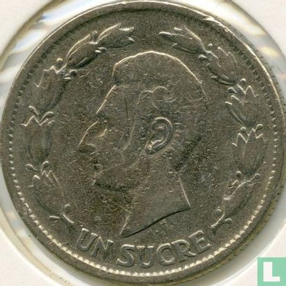 Ecuador 1 sucre 1937 - Afbeelding 2