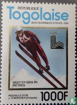 Broche / insigne XIII olympic winter games lake placid 1980 P