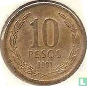 Chili 10 pesos 1991 - Afbeelding 1