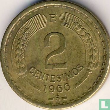 Chili 2 centesimos 1966 - Afbeelding 1
