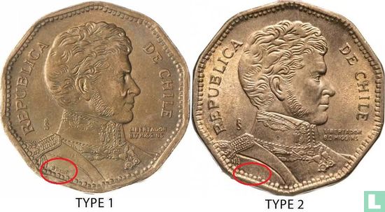 Chile 50 pesos 2008 (type 1) - Image 3