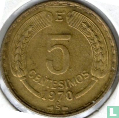 Chili 5 centesimos 1970 - Afbeelding 1