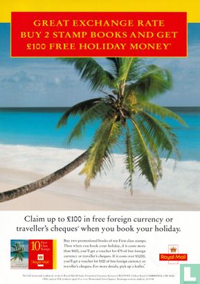 Great Exchange Rate - Buy 2 Stamp Books and Get £100 Free Holiday Money