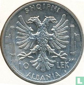 Albania 10 lek 1939 - Image 1