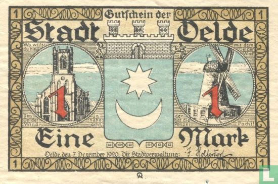 Oelde, ville - 1 mark 1920 - Image 1