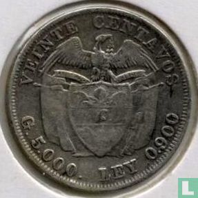Colombie 20 centavos 1914 - Image 2