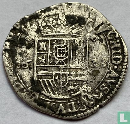 Brabant 1 schelling 1623 (hand) - Afbeelding 1