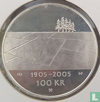 Norway 100 kroner 2003 (PROOF) "100th anniversary Dissolution of the Norway-Sweden Union" - Image 2